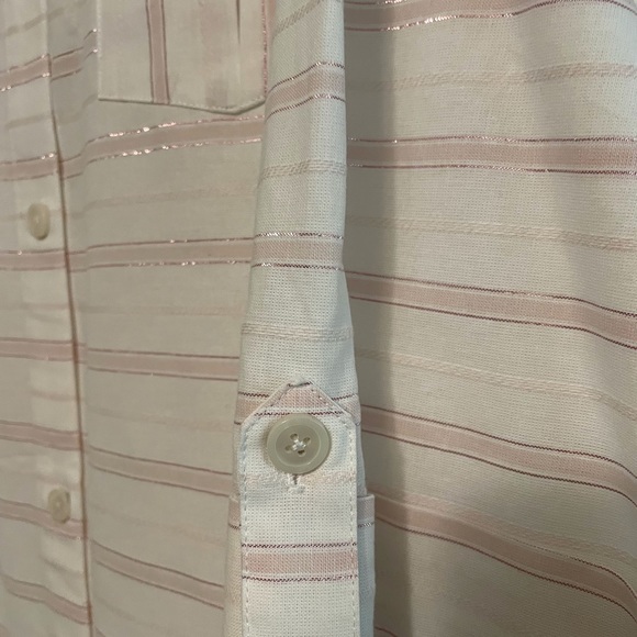 NWOT Dotti Swimsuit Coverup Button Front  Pink Metallic Thread - Picture 5 of 9